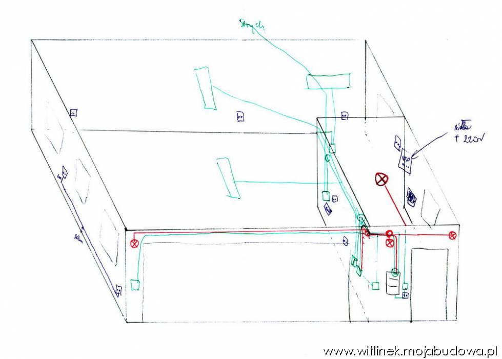 Projekt oświetlenia Garaż